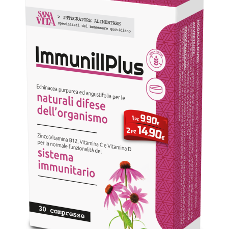Sanavita ImmunillPlus for Immune Defenses Zinc and Vitamin C and B12