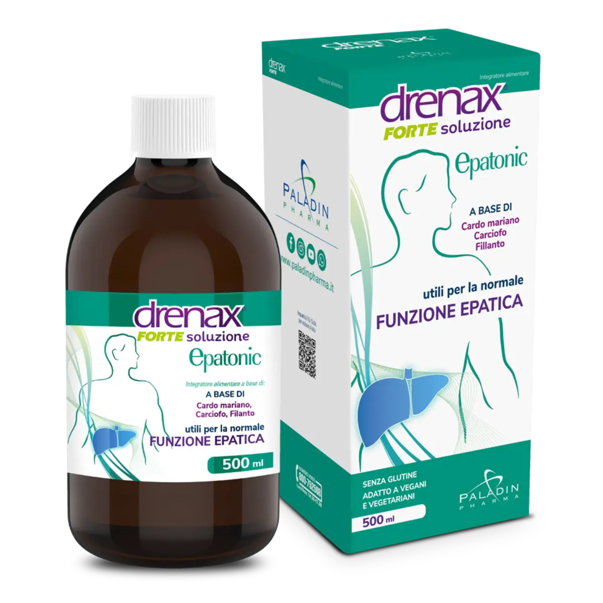 Drenax Epatonic with milk thistle, artichoke and phyllanthus for liver function in solution
